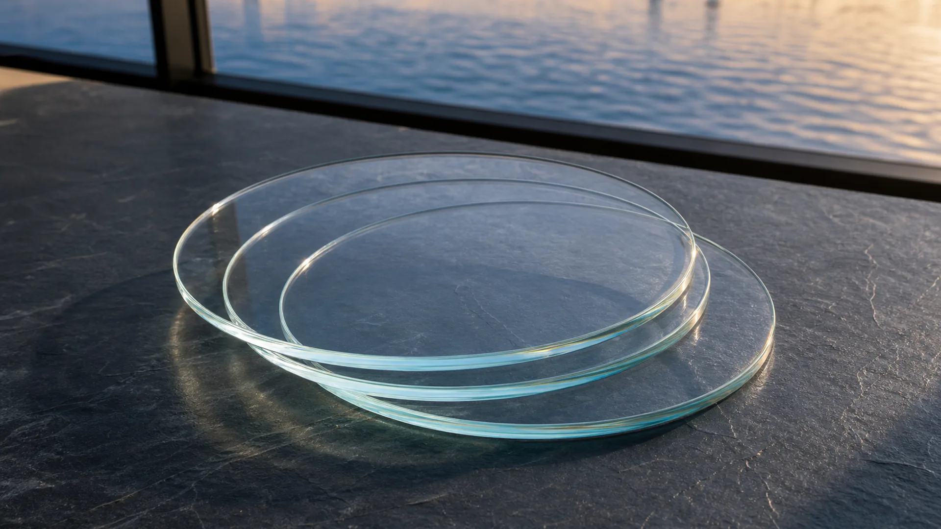 東京湾を背景にしたコイン状の波紋(透明な料金体系の象徴)